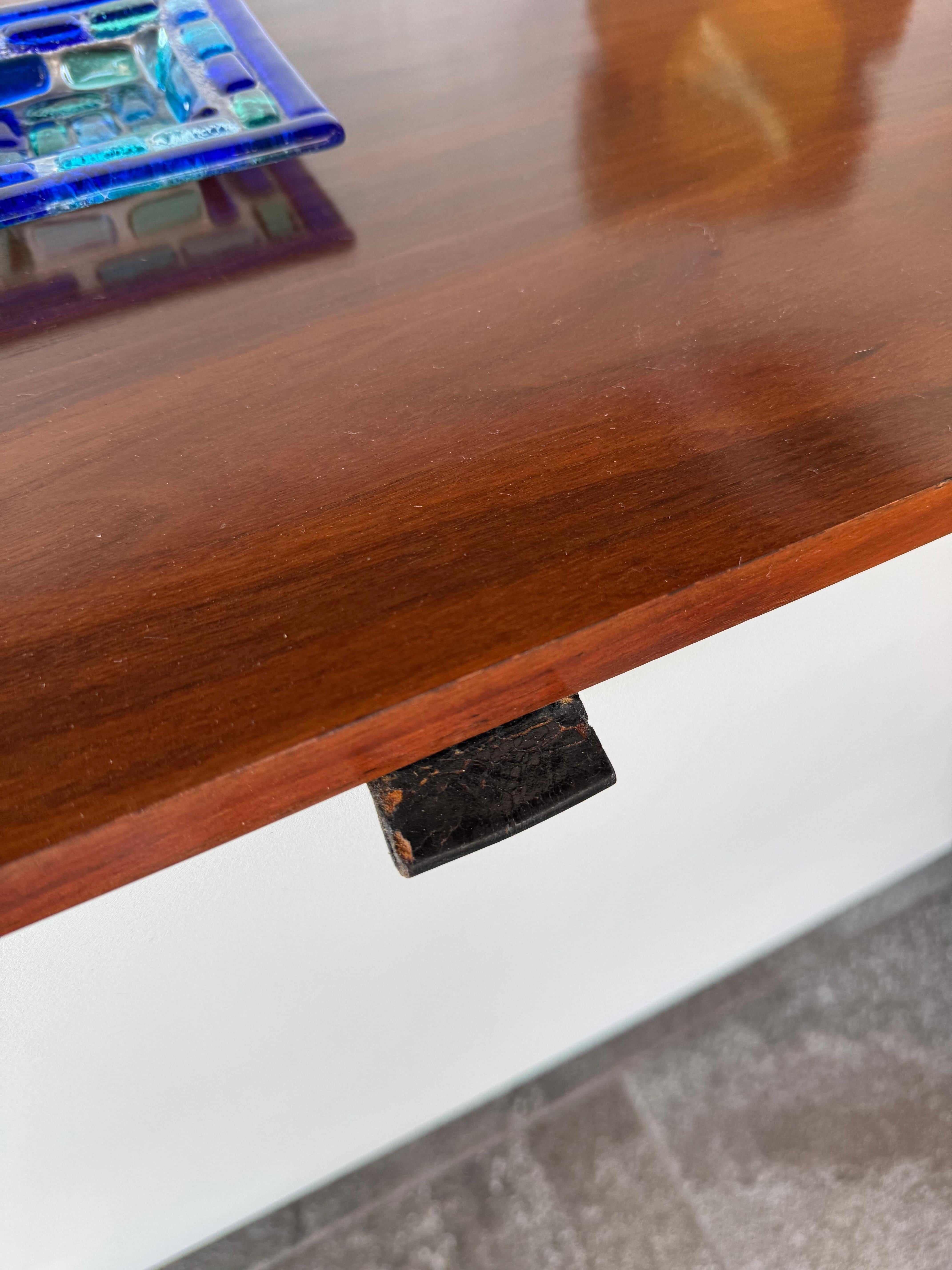 Walnut Pair of Florence Knoll Floating Credenza for Knoll Inc. For Sale