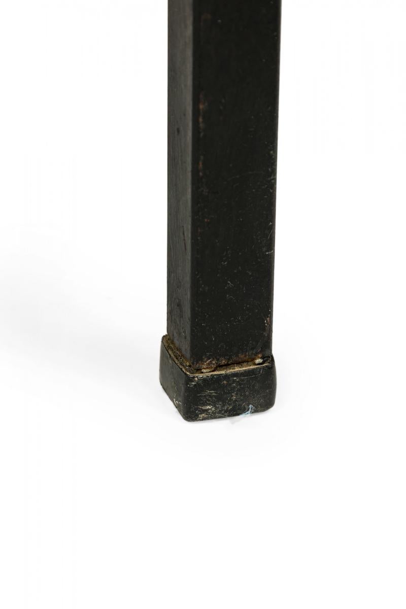 Paire de tabourets de bar noirs et argentés Florence Knoll pour Knoll International en vente 6