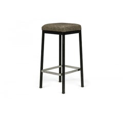 Pair of Florence Knoll for Knoll International Black & Silver Bar Stools