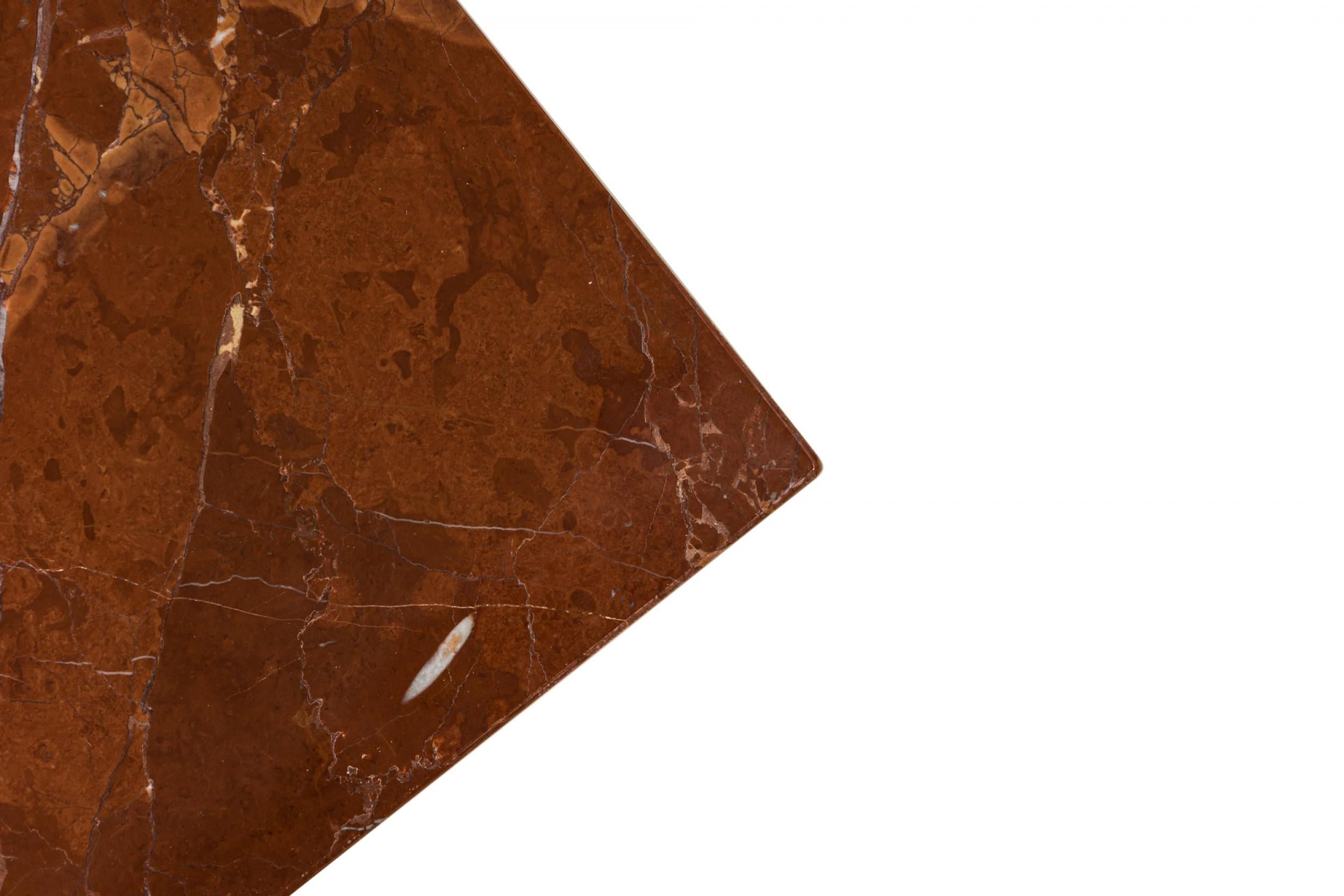 Paire de tables d'appoint en marbre marron Florence Knoll pour Knoll International en vente 1