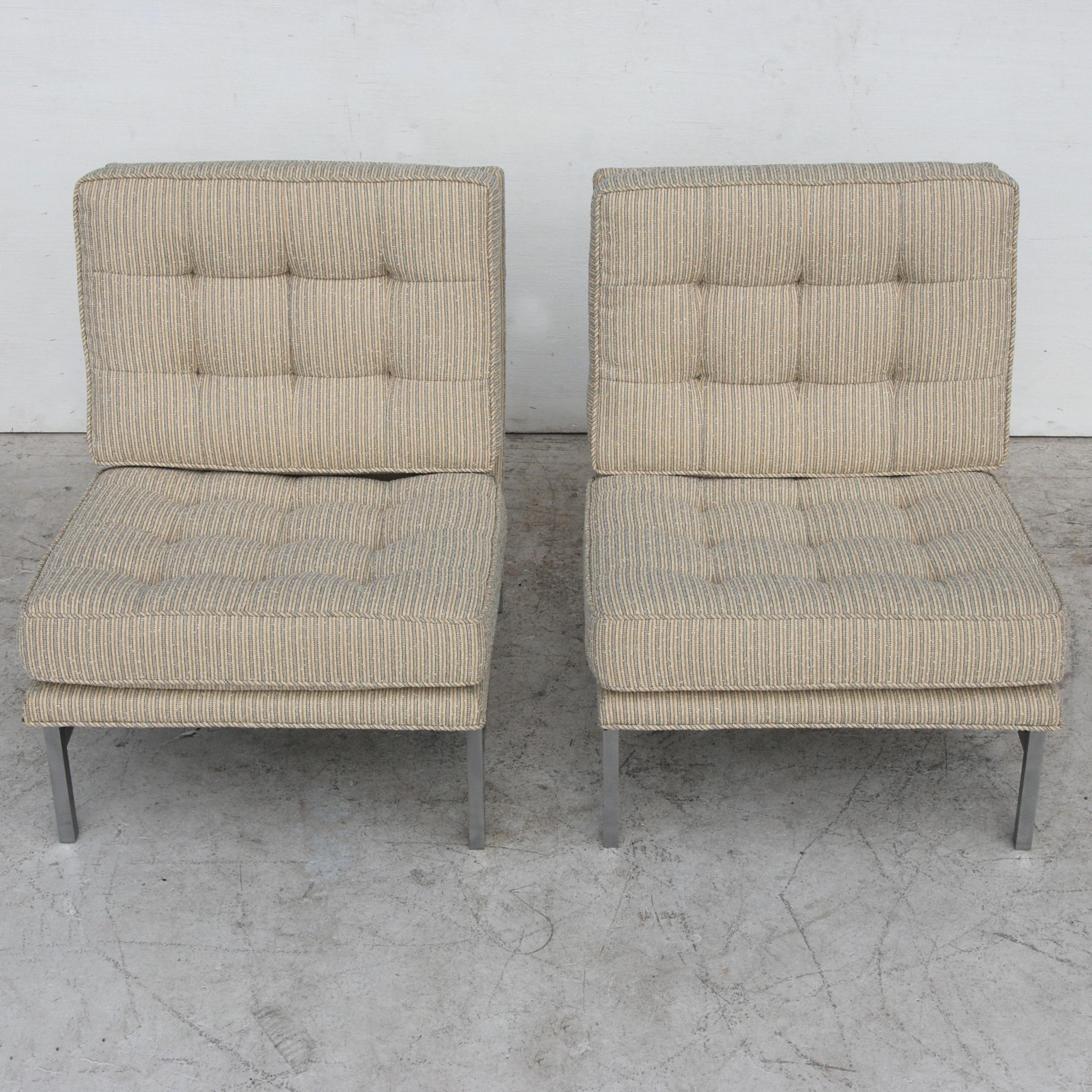 20th Century Pair of 1950s Midcentury Florence Knoll Lounge Chairs