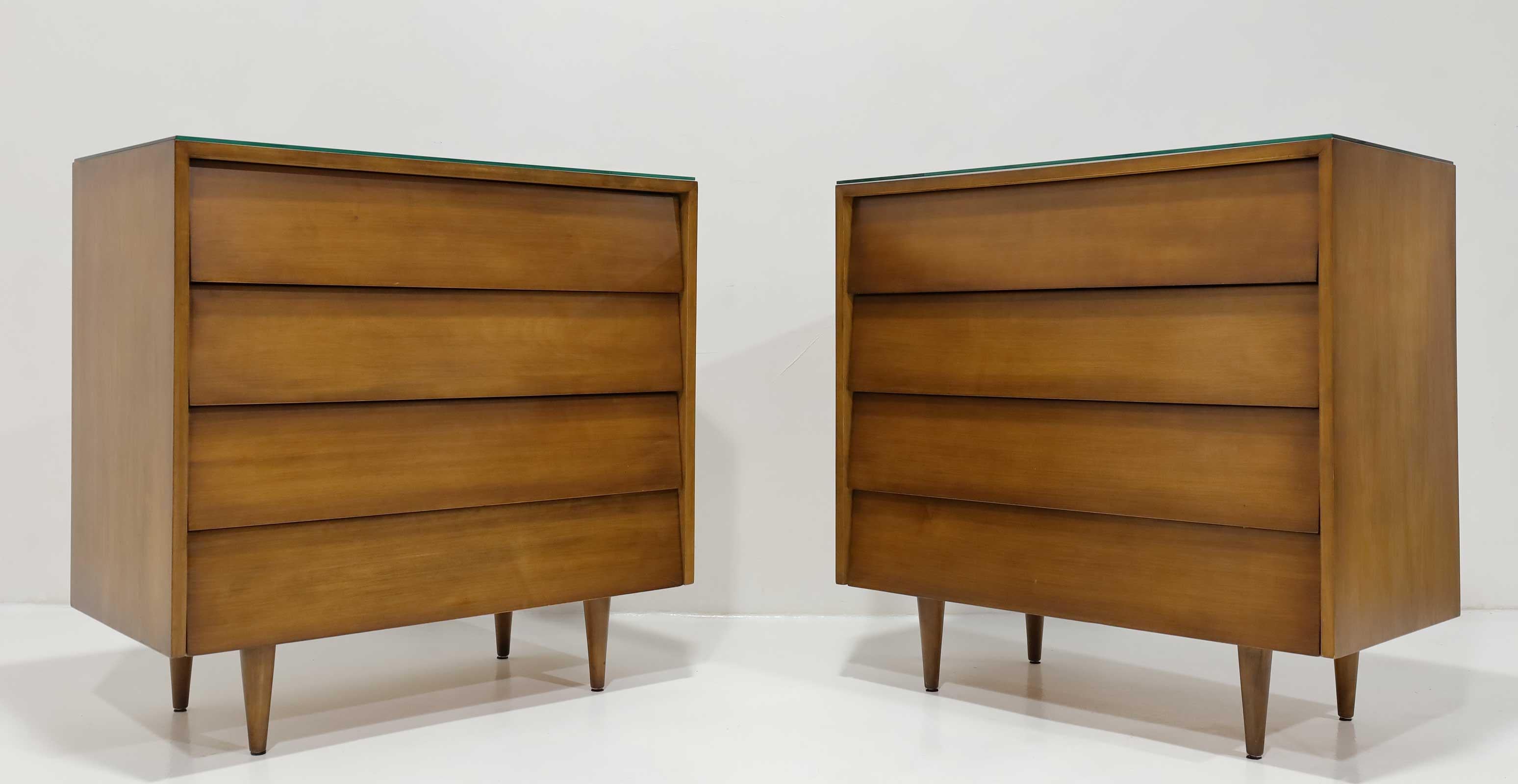 American Pair of Florence Knoll Nightstands or Chests of Drawers For Sale