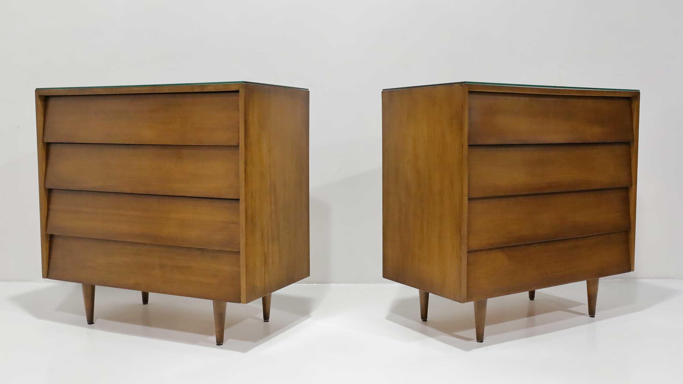 Pair of Florence Knoll Nightstands or Chests of Drawers For Sale 1