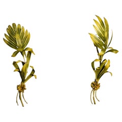 Coppia di lampade da parete a forma di fiore Florentine, Italia, anni '60