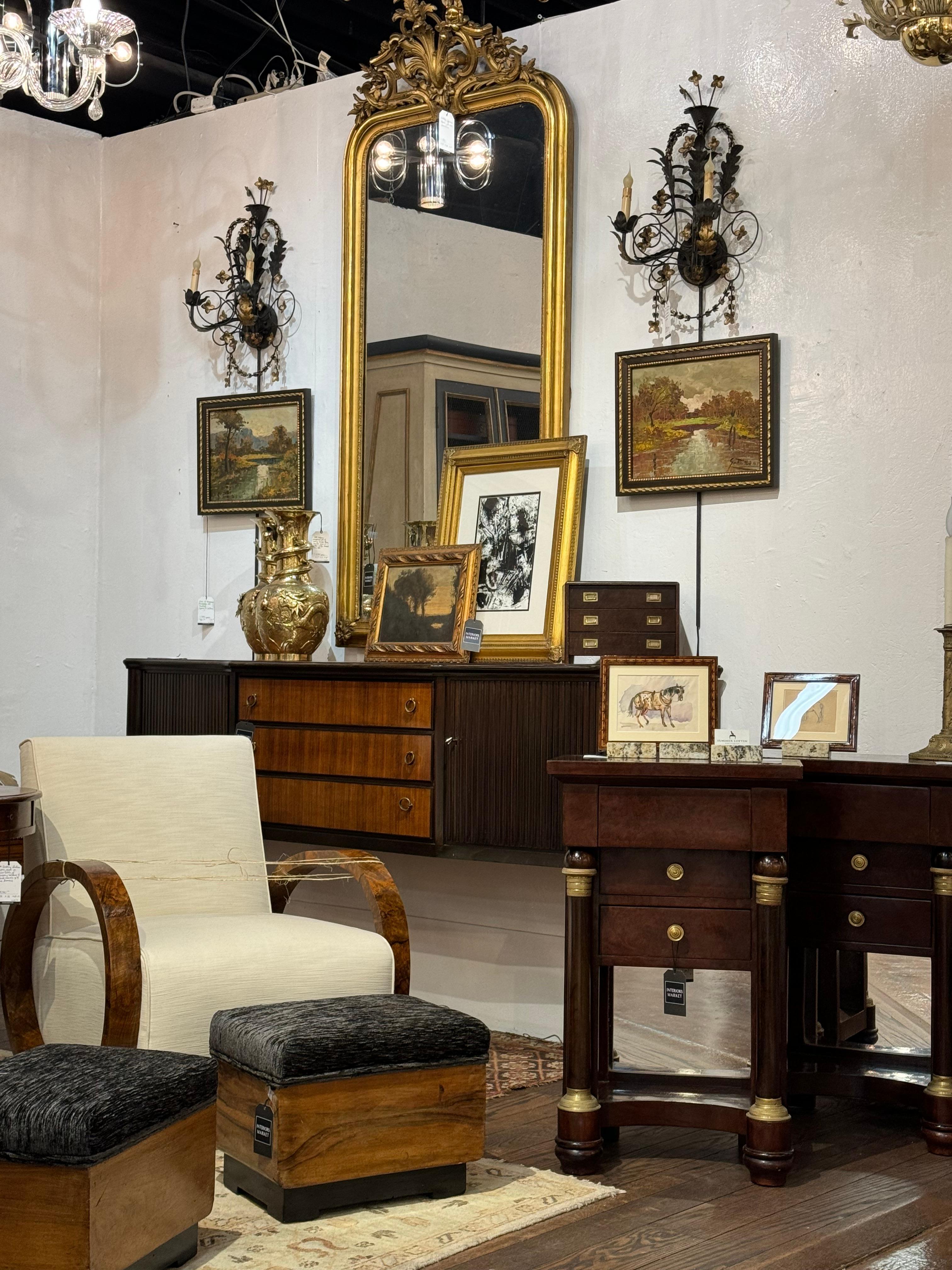 Paire d'appliques murales à deux lumières en métal doré Florentine en vente 10