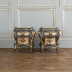 Pair of Florentine Rococo Bedside Tables 'Night Stands'
