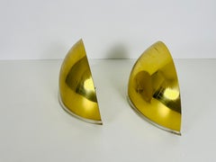 Pair of Florian Schulz Midcentury Brass Wall Lamps, 1970s