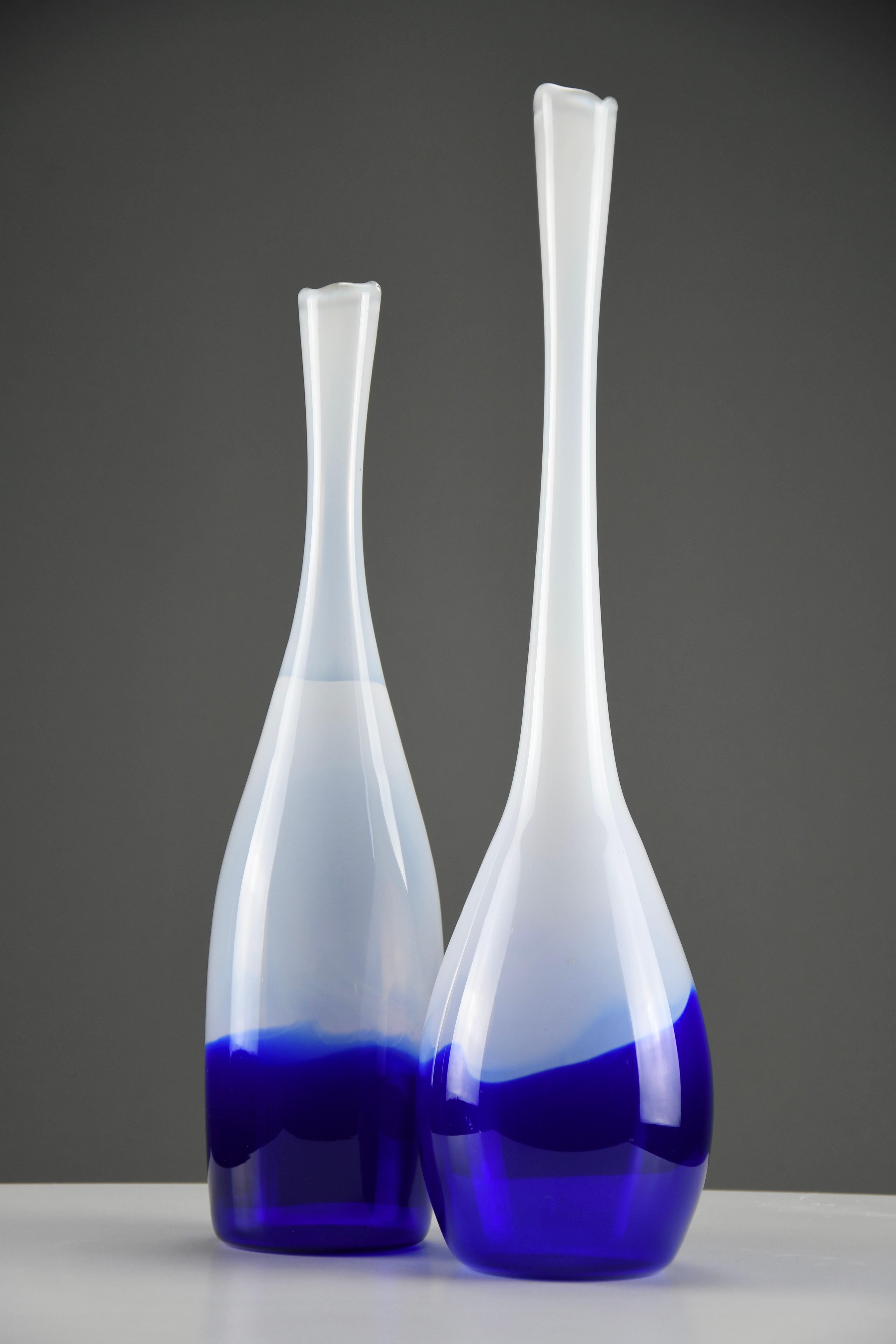 Vetro soffiato Coppia di vasi a bottiglia Floris Meydam 