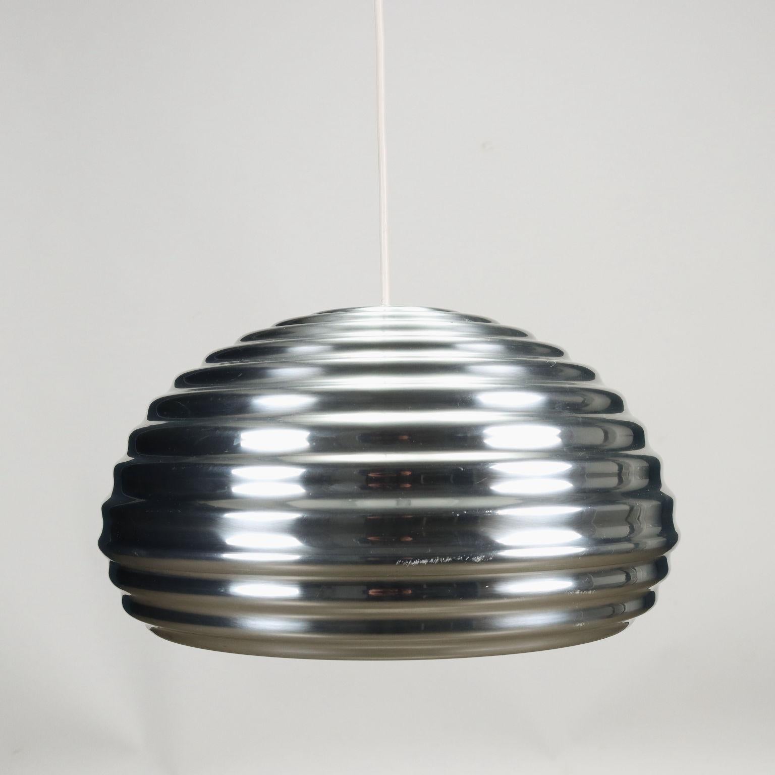 Polychromed Pair of Flos Splügen Bräu Ceiling Lamps Alluminium Italy 1970s