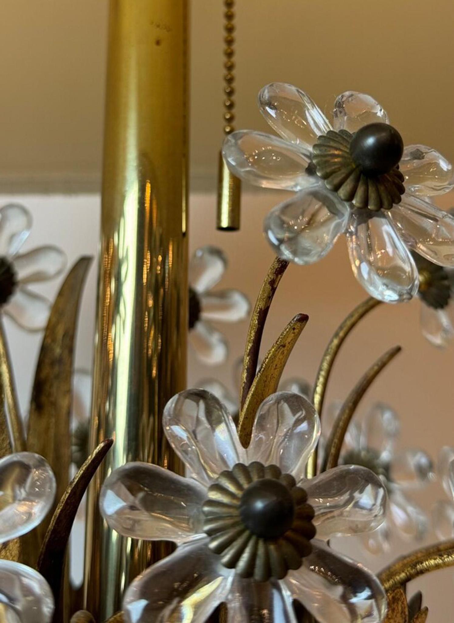 Mid-Century Modern Pair of Flower Basket Table Lamp by Banci Firenze For Sale