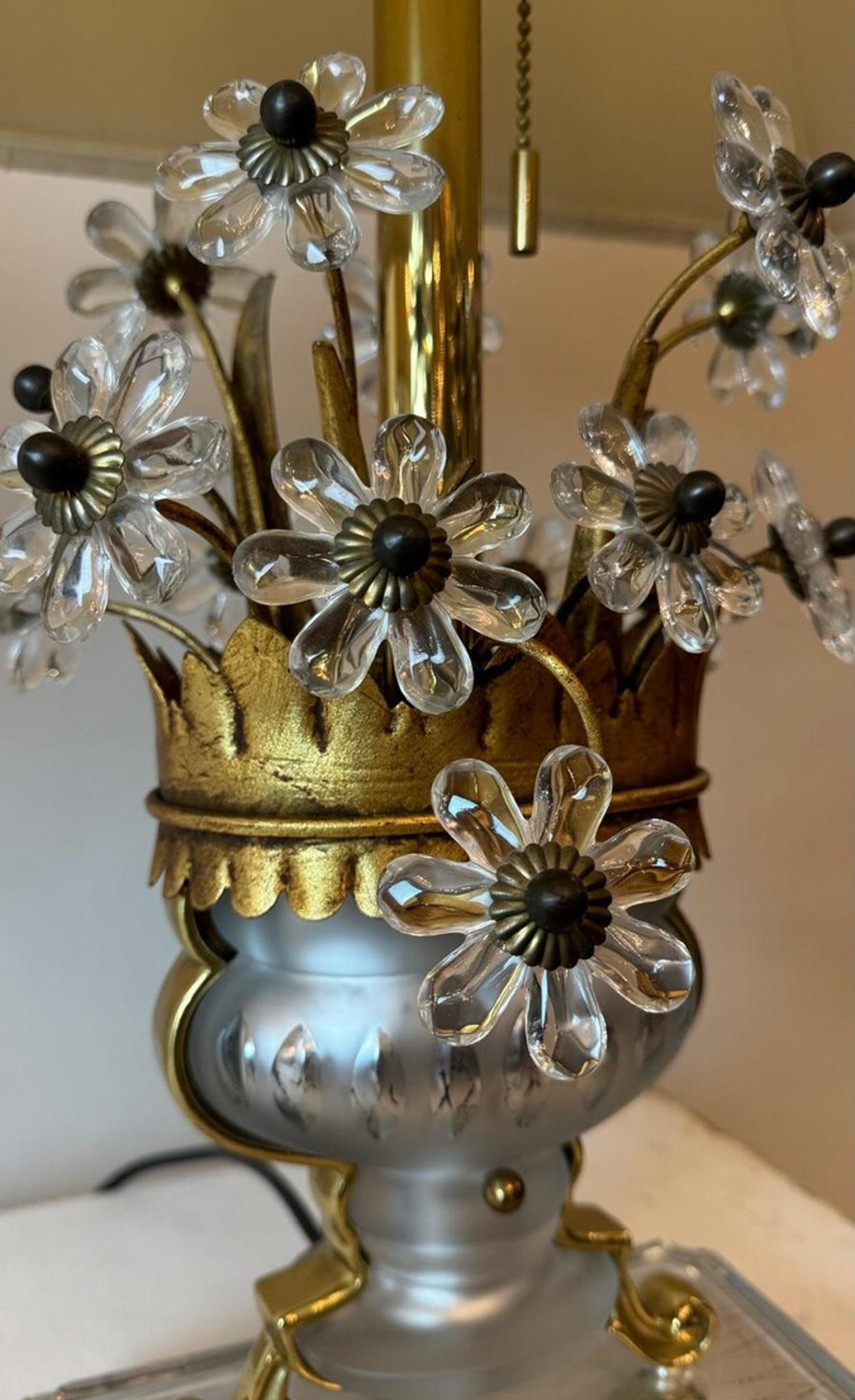 20th Century Pair of Flower Basket Table Lamp by Banci Firenze For Sale
