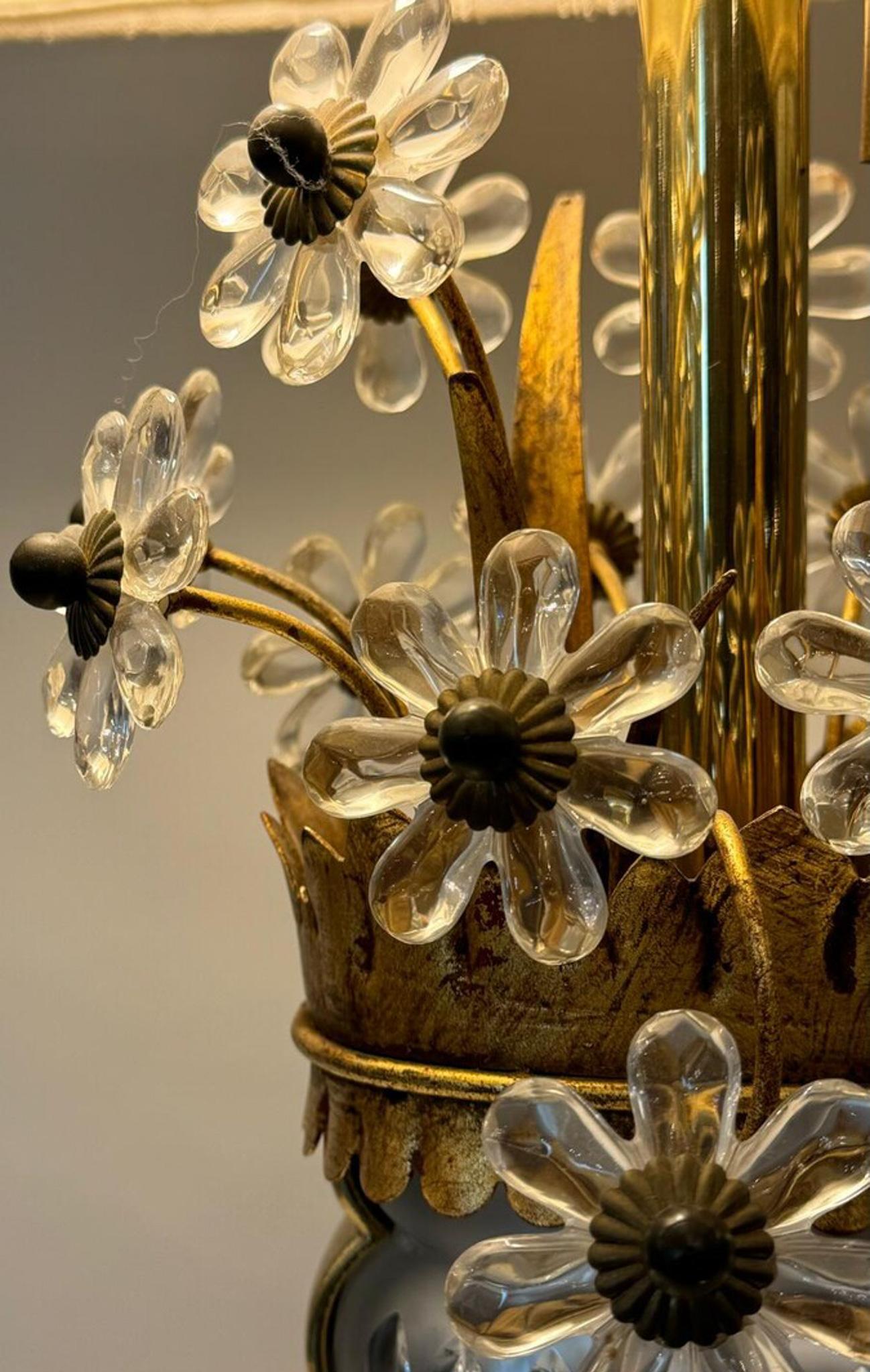 Pair of Flower Basket Table Lamp by Banci Firenze For Sale 1