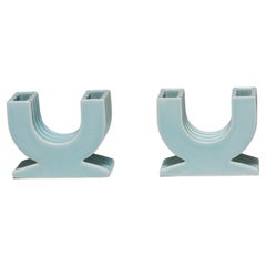 Pair of Flower Holders in Earthenware, Robj, 1930s