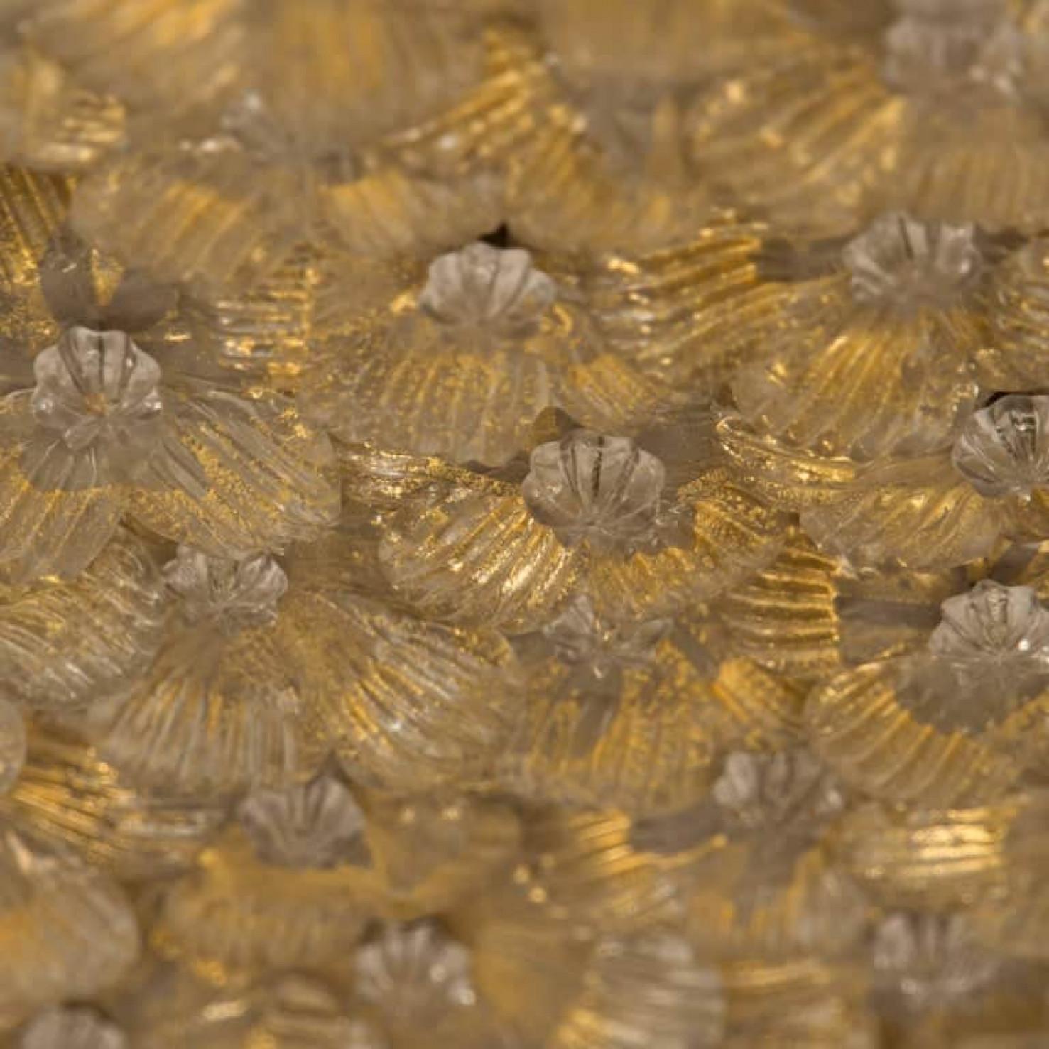 XX secolo Coppia di lampade a fiore di Barovier & Toso, Murano, anni '90 in vendita