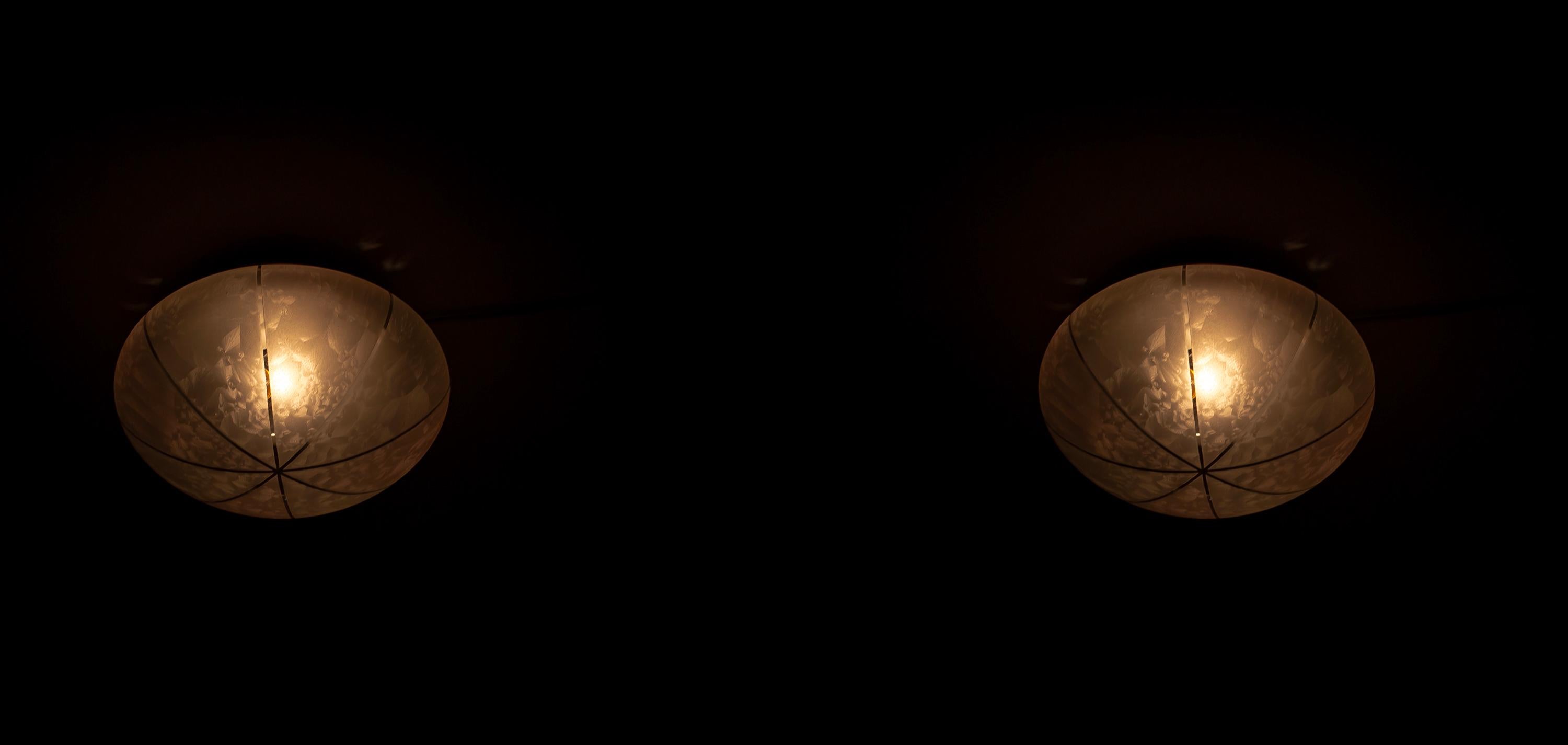 Pair of Flush Mount Ceiling Lights, 1960s For Sale 1