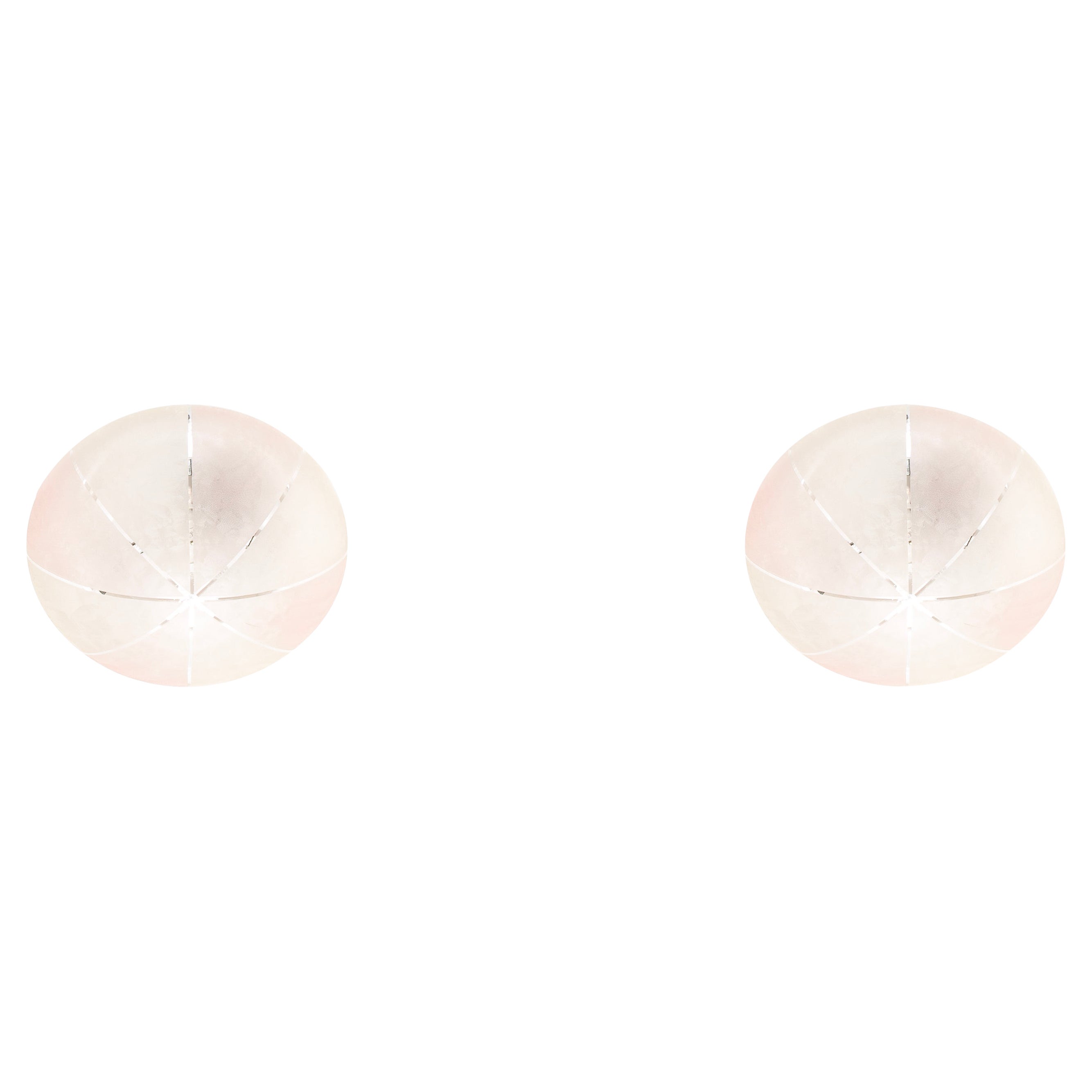 Pair of Flush Mount Ceiling Lights, 1960s