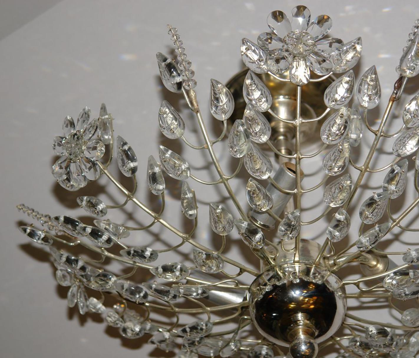 Moulé Paire de luminaires à poser ou suspendre avec feuilles de verre, vendus à l'unité en vente