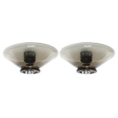 Pair of Flush Mounts by Giusto Toso for Leucos