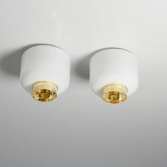 Pair of Flush Mounts, Paavo Tynell, Idman Oy, 1950s