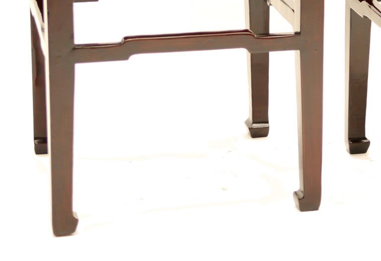 Pair of FlushSided Meditation Stools with Humpback Stretchers and