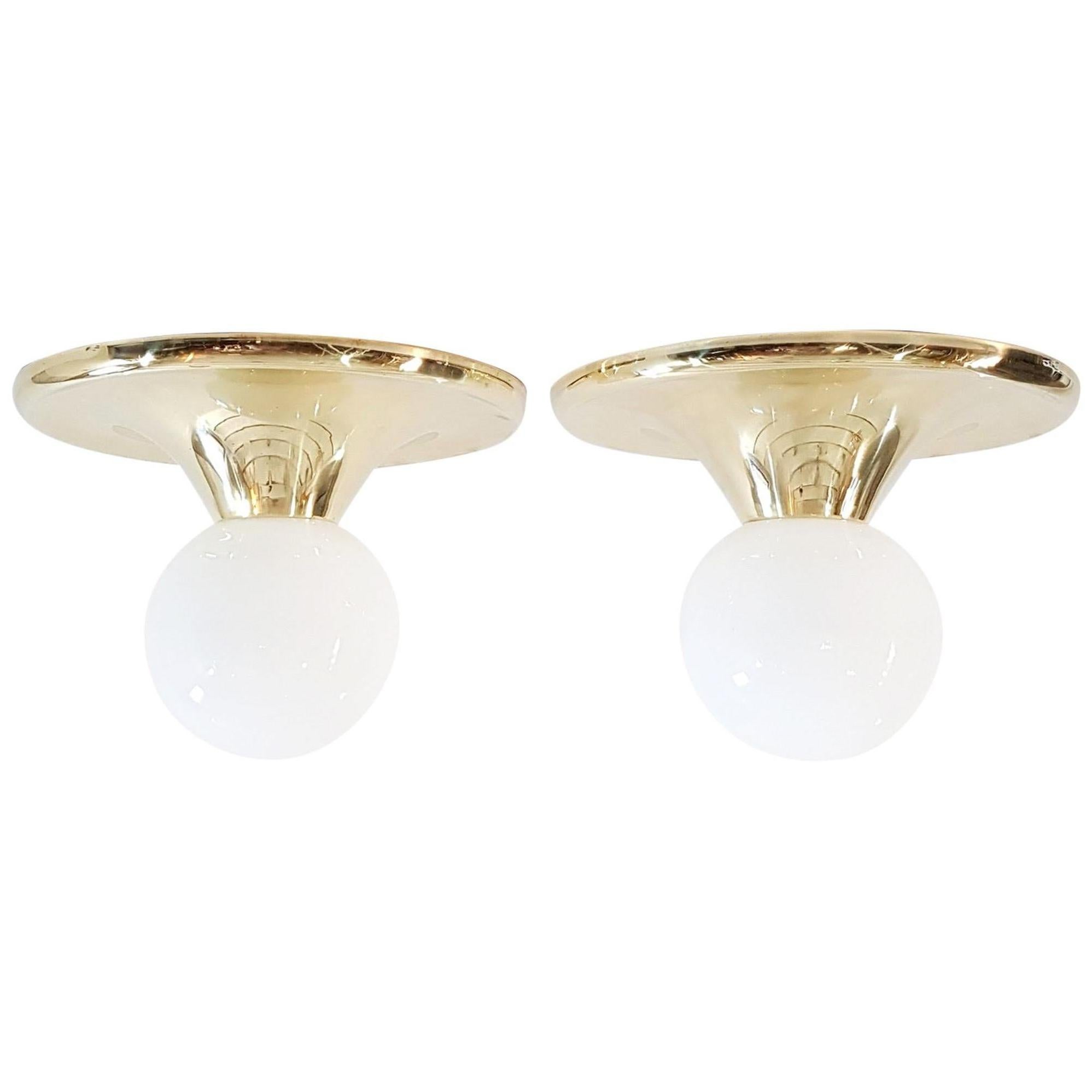 Pair of "Light Ball" Lamps by Castiglioni for Flos, Italy, 1965 For Sale