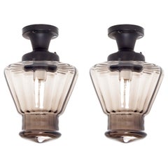 Pair of Flush Mount Outdoor Ceiling Lights, Norway, 1970