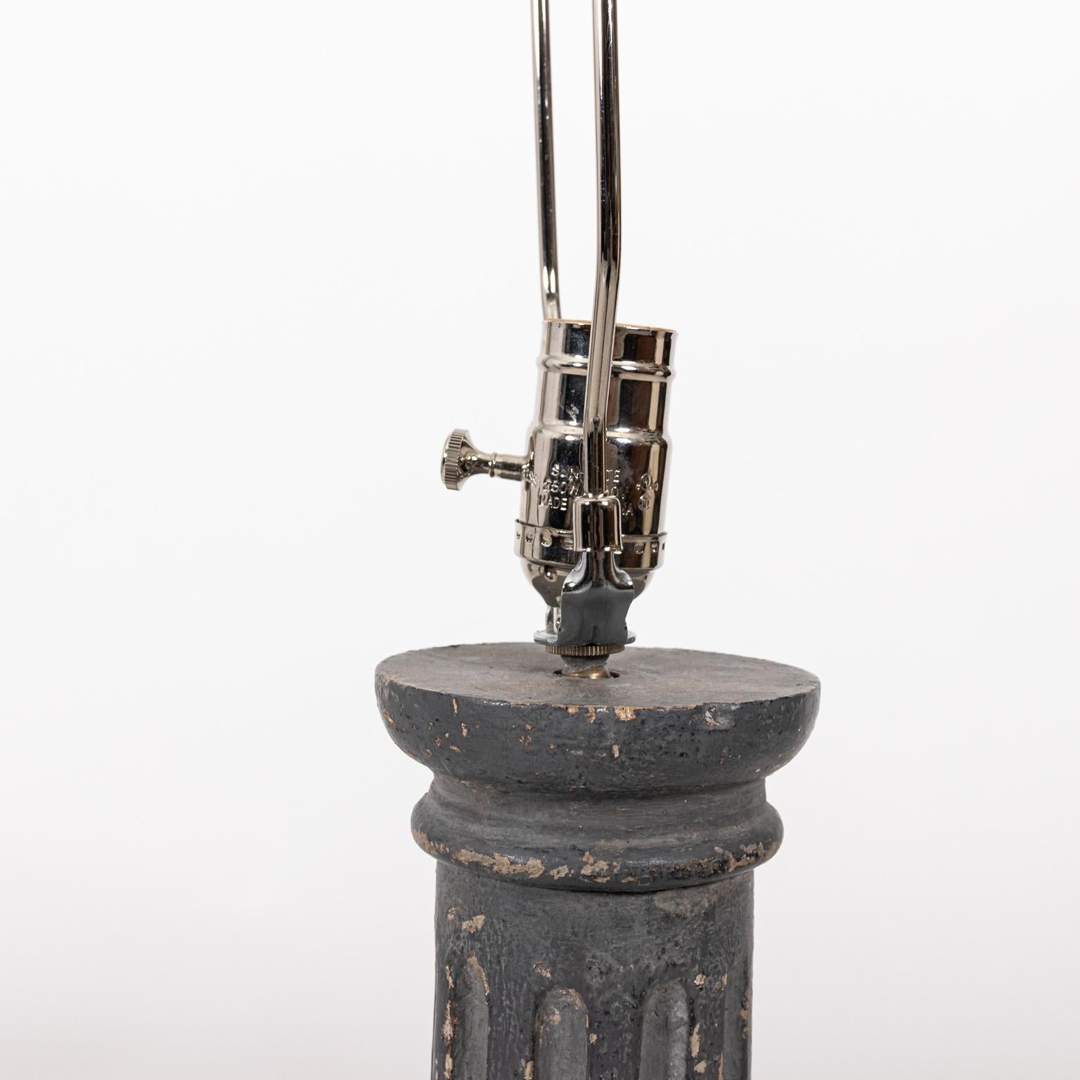 Pair of Fluted Column Table Lamps 1