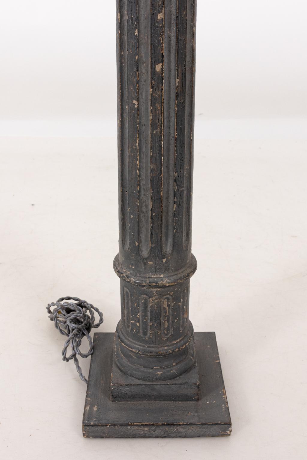 Pair of Fluted Column Table Lamps 4
