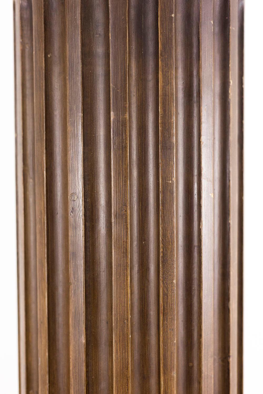 Pair of Fluted Columns in Lacquered Wood, Late 19th Century 2