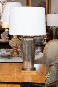 Pair of Fluted Mercury Glass Lamps