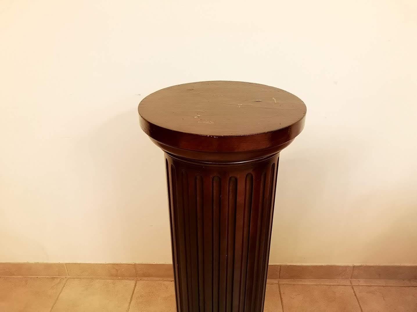 Pair of Fluted Wood Columns, Louis Philippe Style, 19th Century For Sale 1