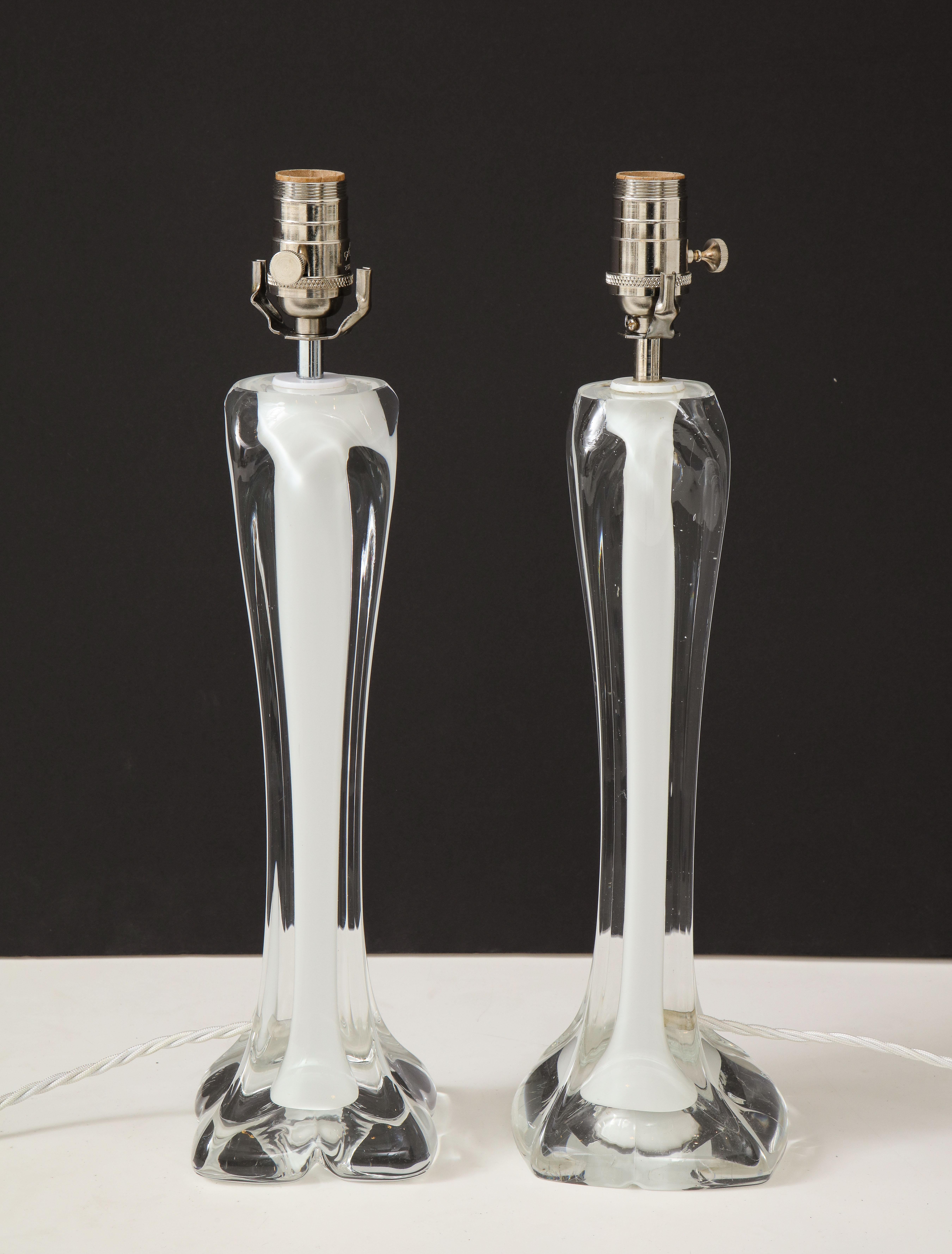 Pair of Flygsfors Crystal Lamps 5