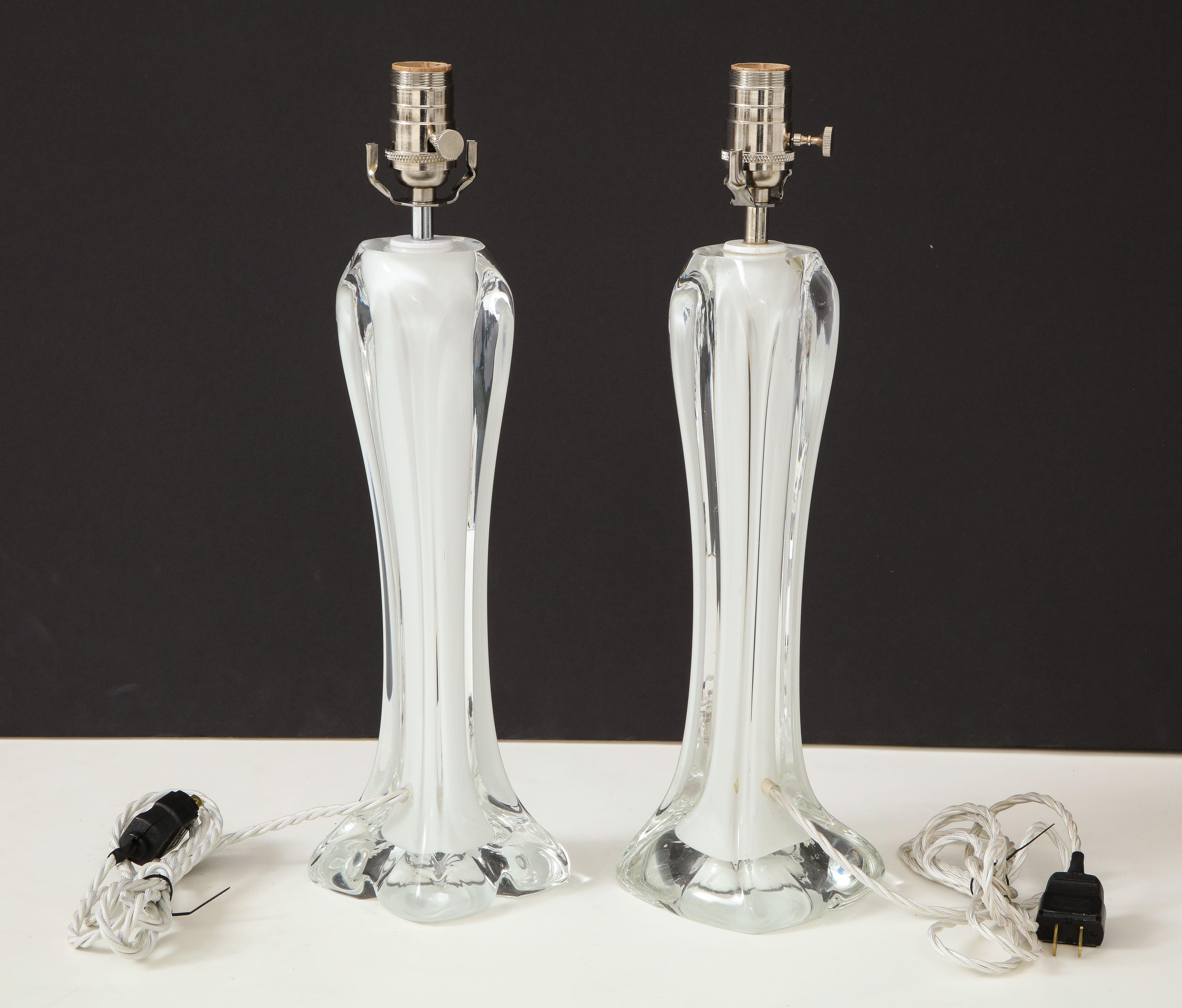 Pair of Flygsfors Crystal Lamps 6