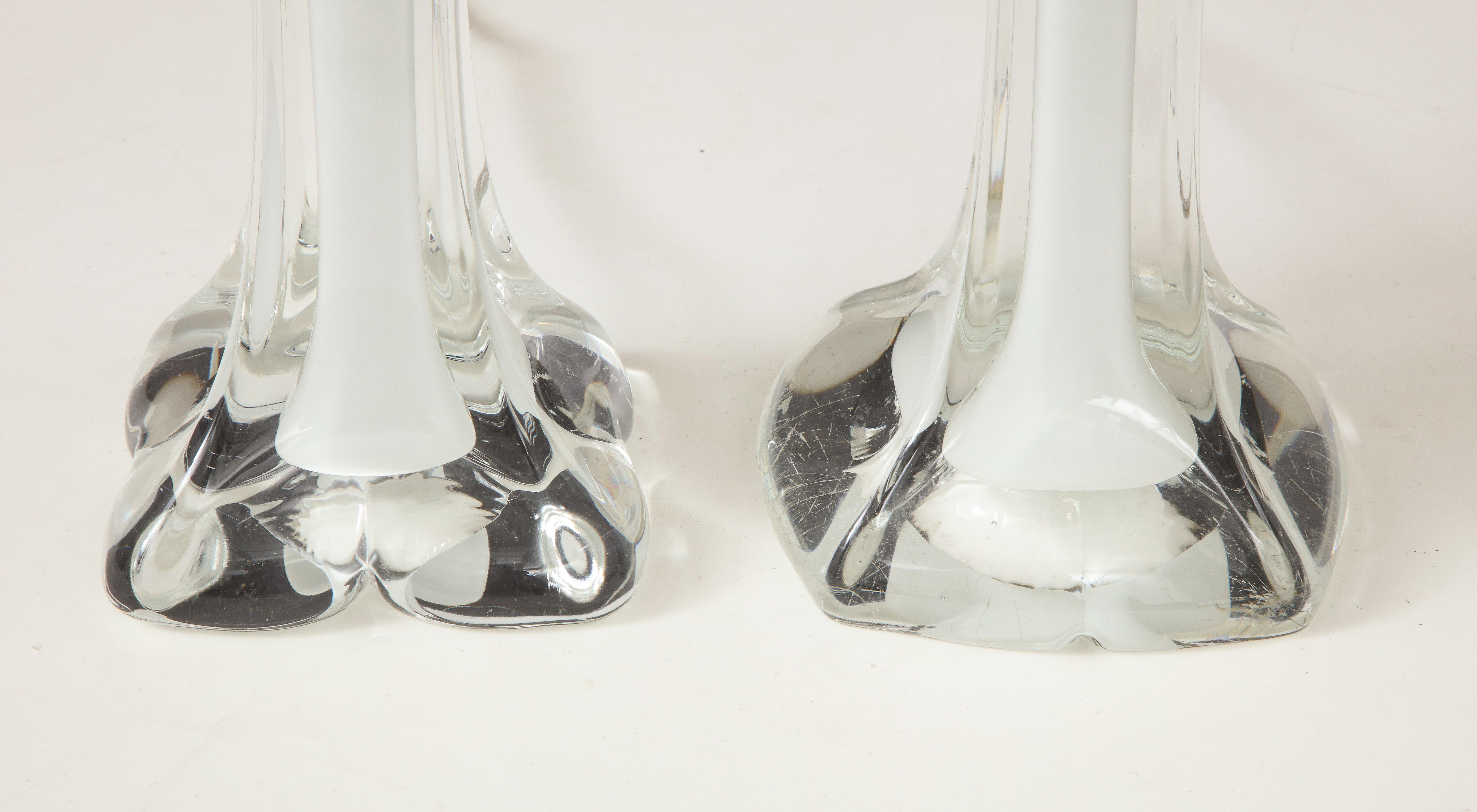 Pair of Flygsfors Crystal Lamps 2