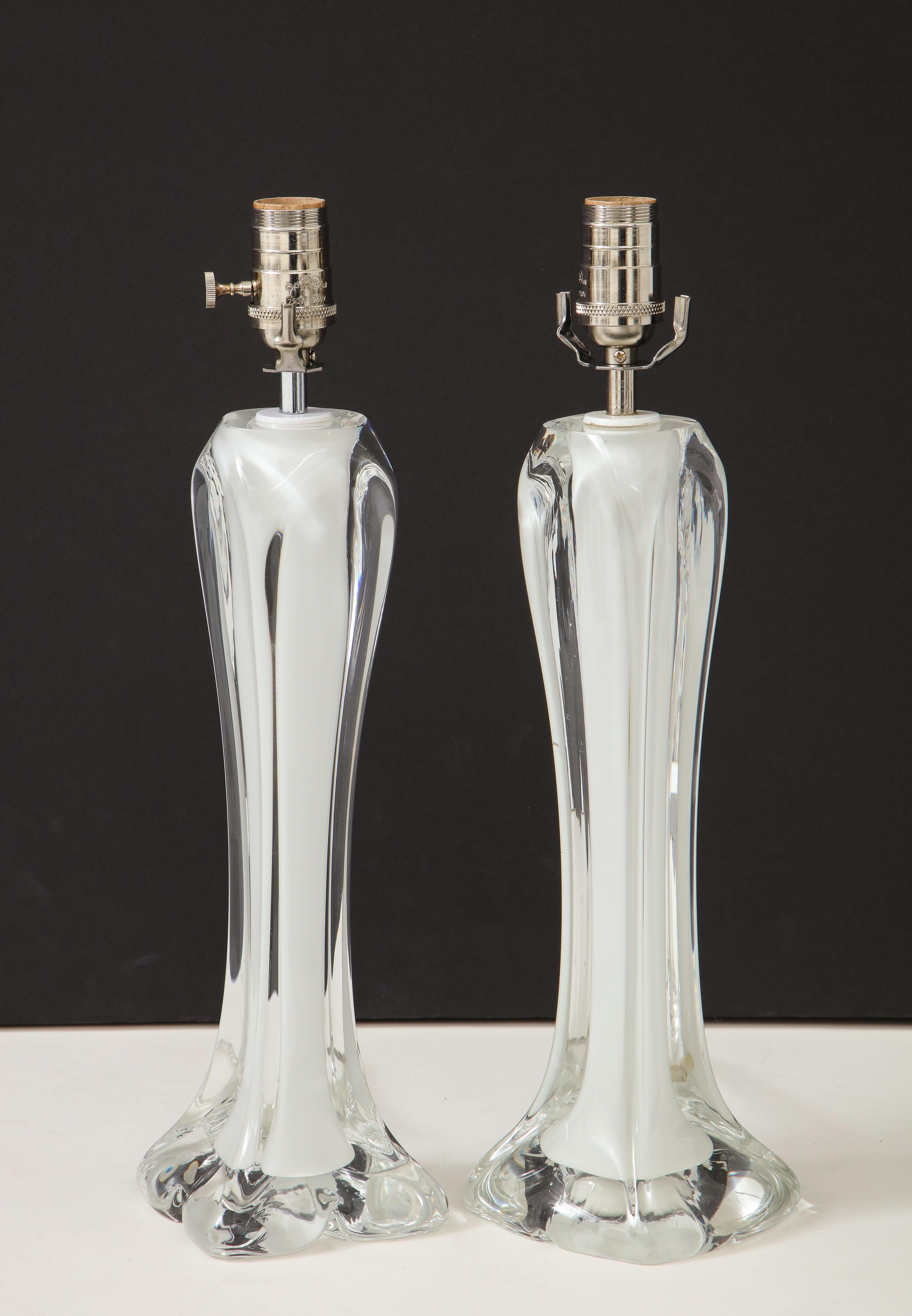 Pair of Flygsfors Crystal Lamps 4