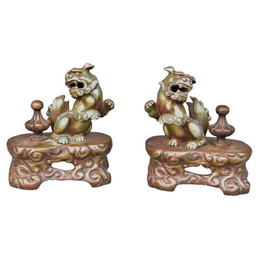 Pair of Fô Gog Bookend, circa1900 For Sale