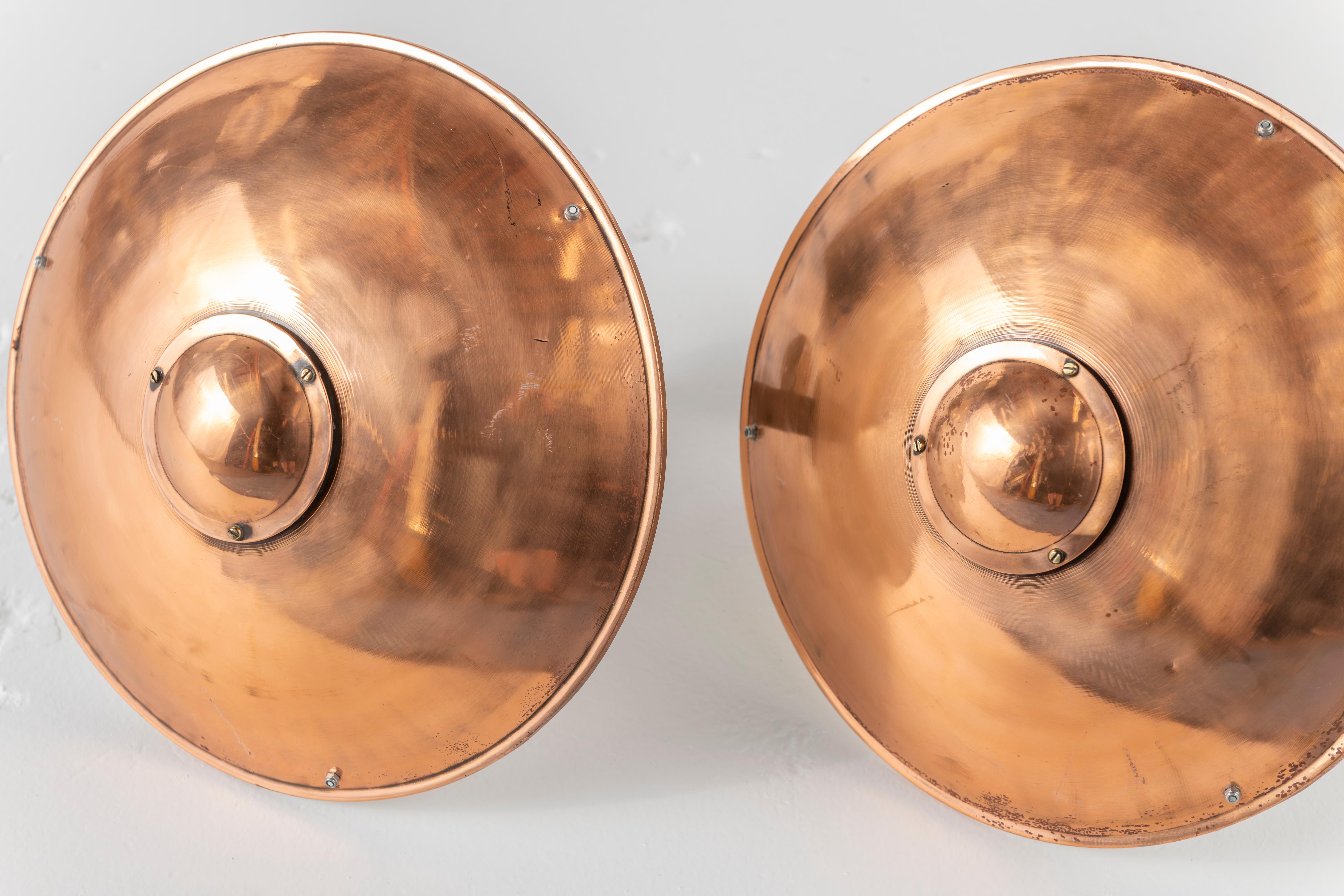 Mid-20th Century Pair of Fog and Morup Copper Sconces For Sale
