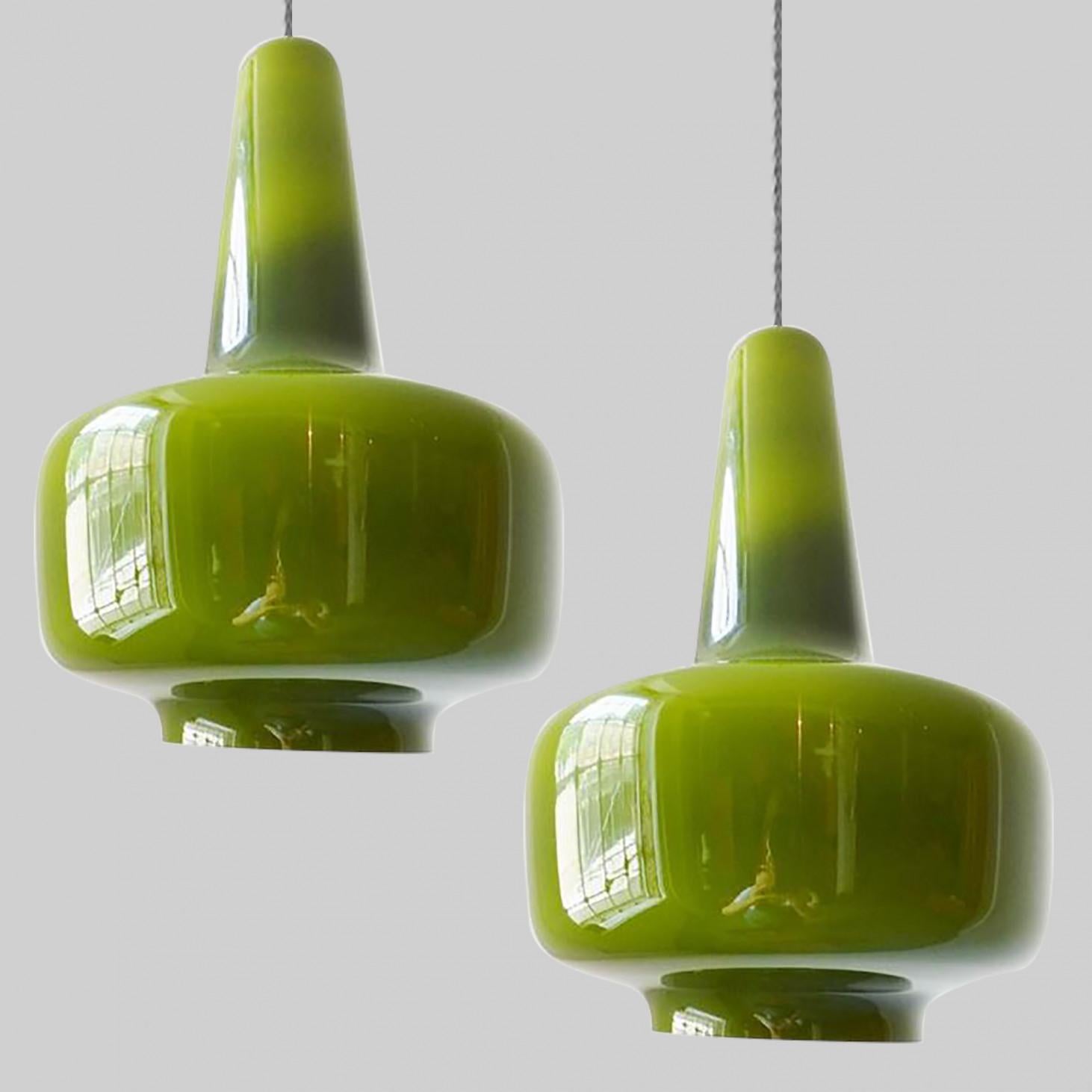 Spago Coppia di lampade a sospensione Fog & Mørup Holmegaard, 1960 in vendita