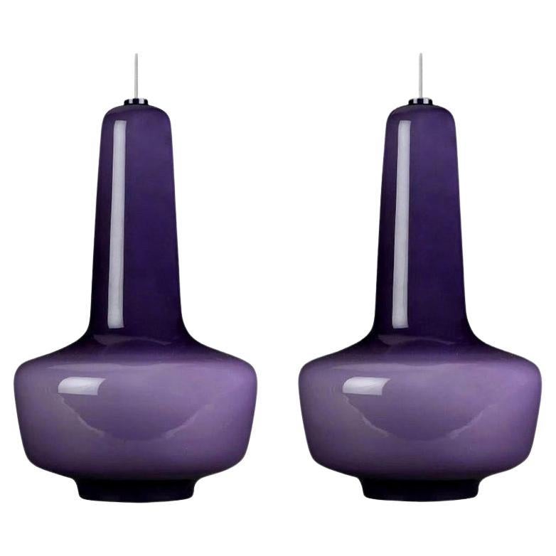 Pair of Fog & Mørup Holmegaard Pendant Lights, 1960