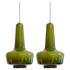 Pair of Fog & Mørup Holmegaard Pendant Lights, 1960