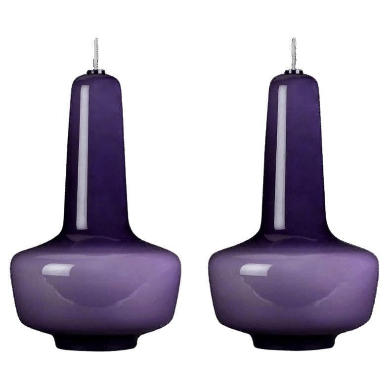 Coppia di lampade a sospensione Fog & Mørup Holmegaard, 1960
