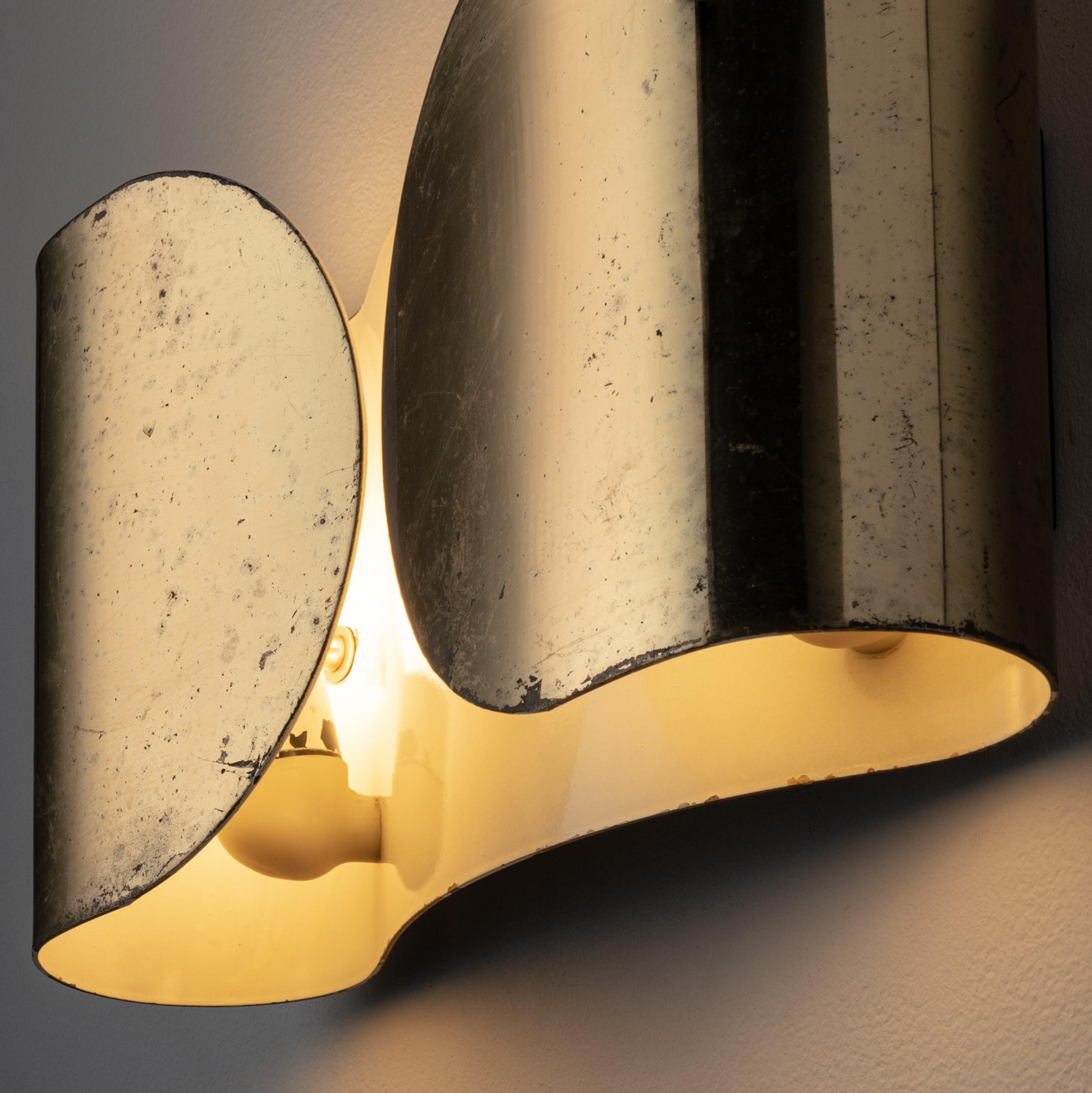Ottone Coppia di lampade Foglio di Tobia Scarpa per Flos
