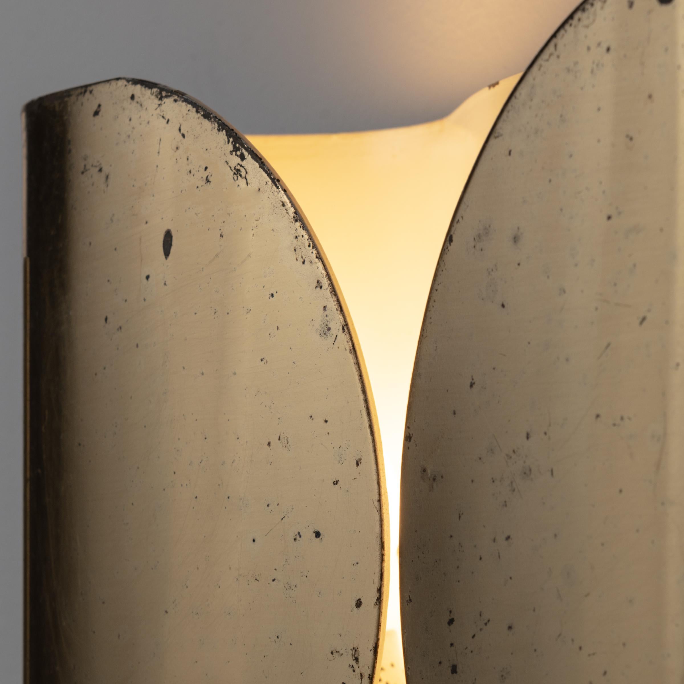 Patinated Pair of Foglio Sconces by Tobia Scarpa for Flos