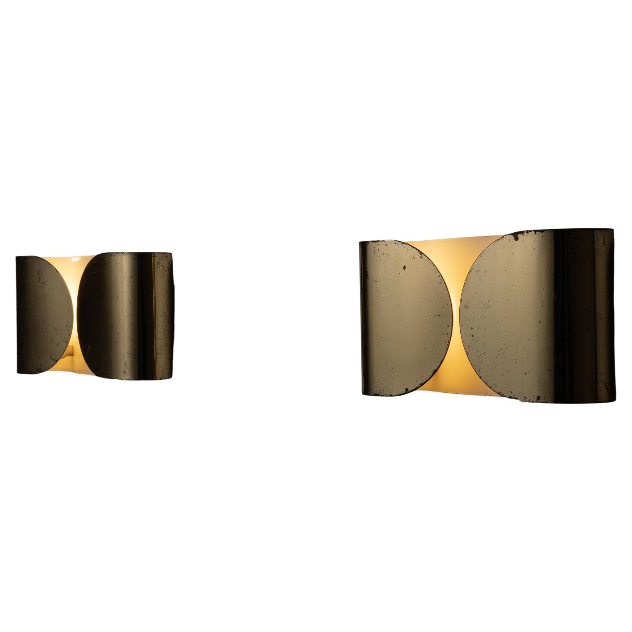 Pair of Foglio Sconces by Tobia Scarpa for Flos