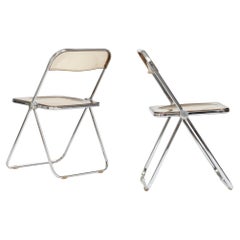 Vintage Pair of Foldable Plia Chairs by Giancarlo Piretti