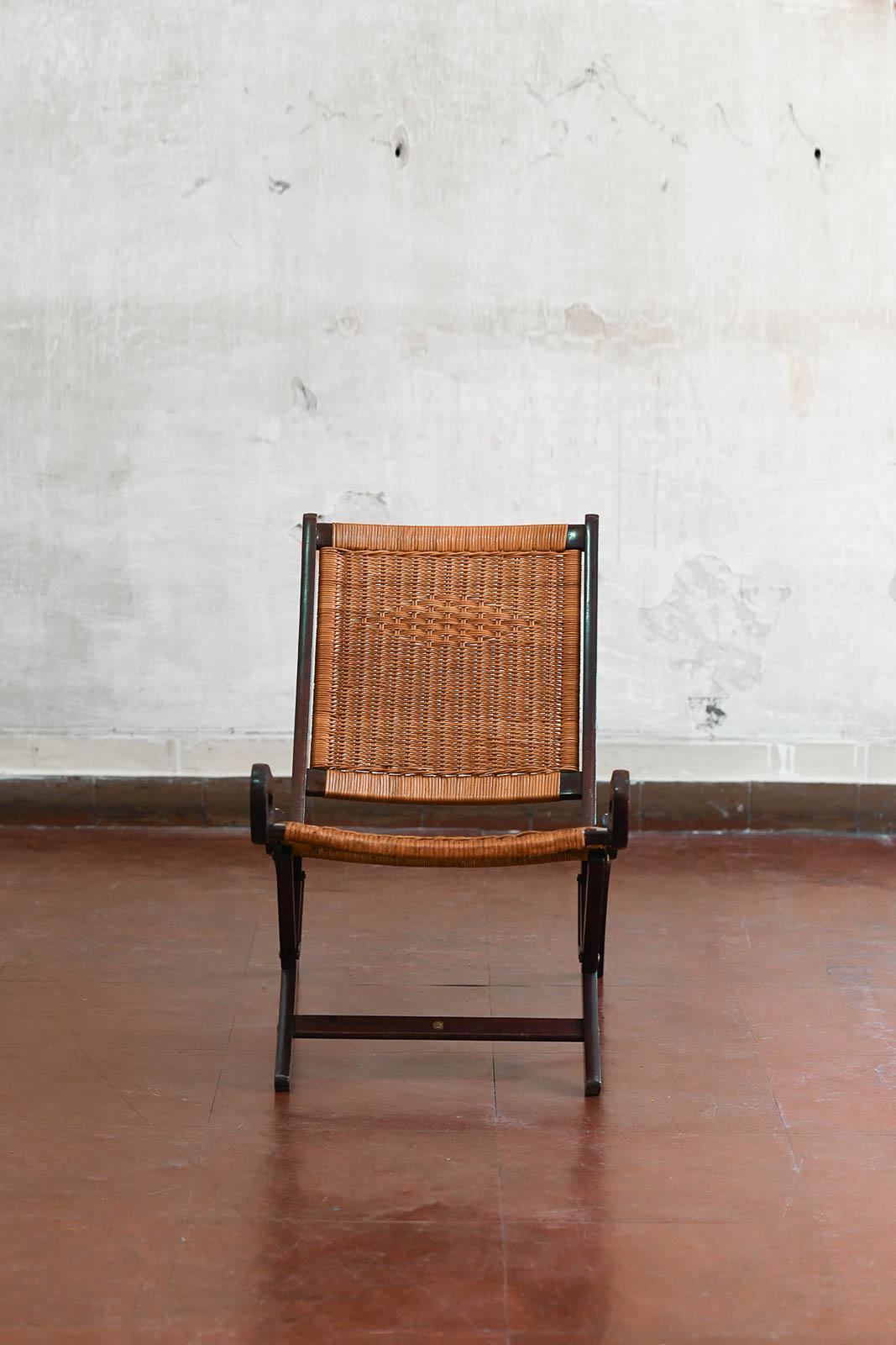 Milieu du XXe siècle Paire de fauteuils pliants Gio Ponti mod. Ninfea - prod. Fratelli Reguitti, années 1950 en vente