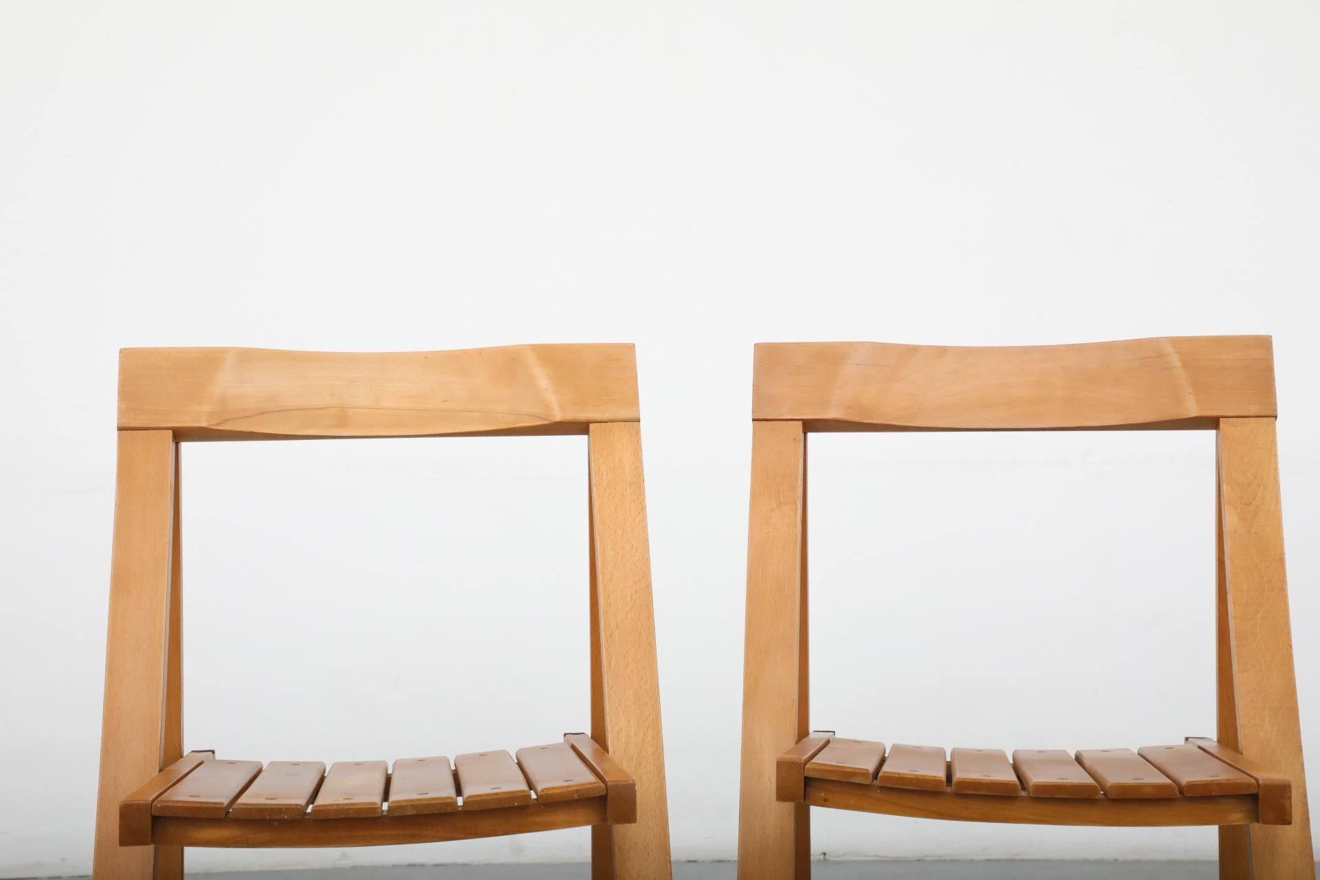 Pair of Folding Chairs by Aldo Jacober for Alberto Bazzani 3