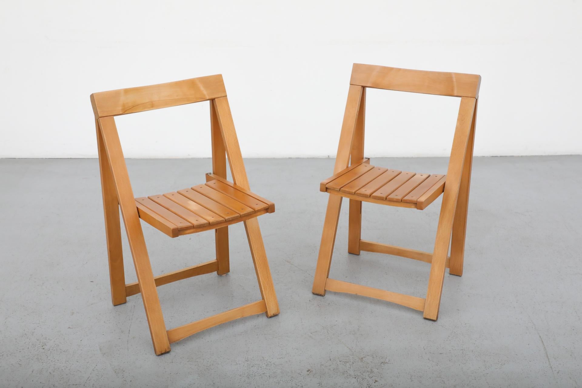 Mid-Century Modern Pair of Folding Chairs by Aldo Jacober for Alberto Bazzani