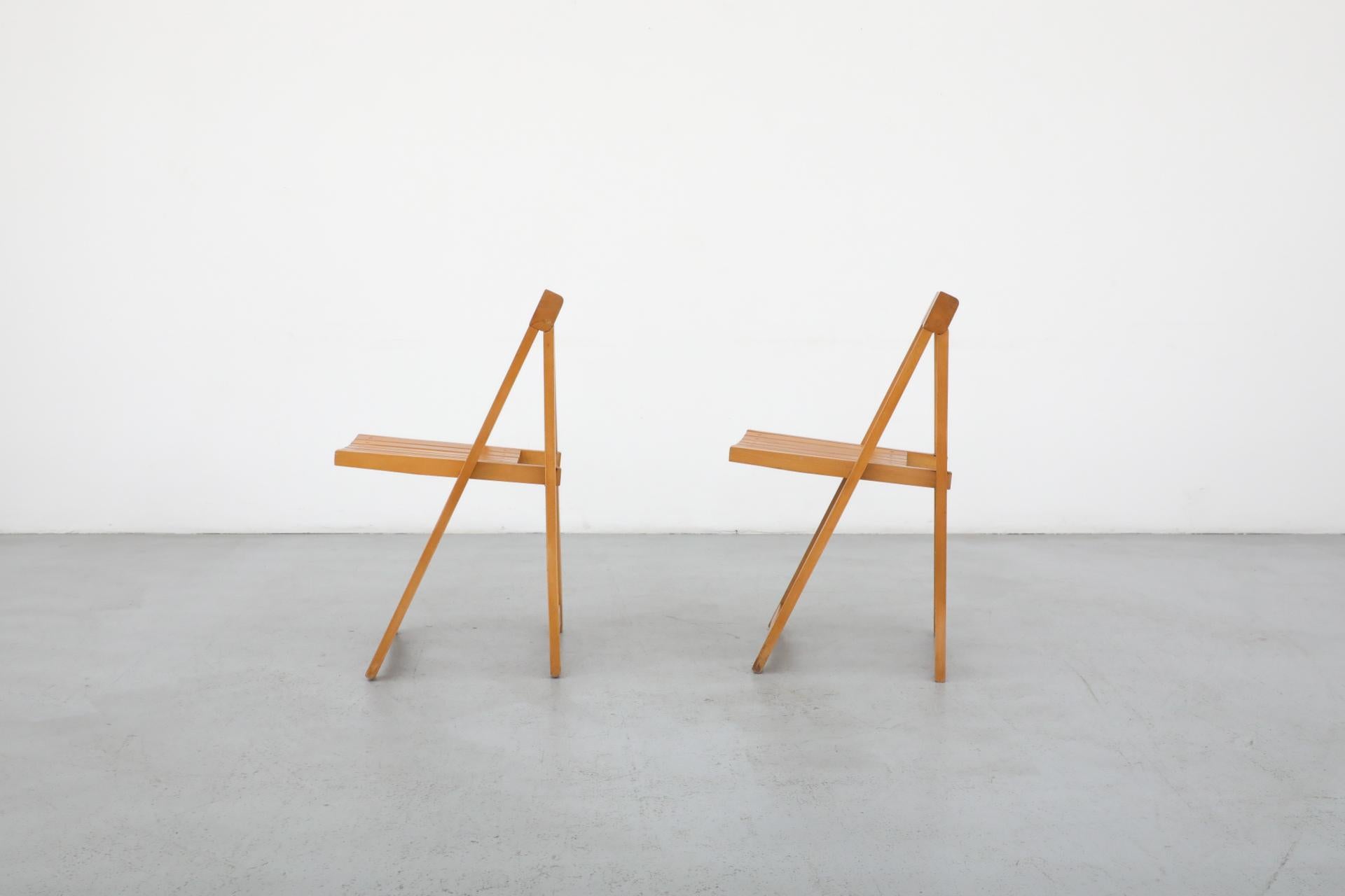 20th Century Pair of Folding Chairs by Aldo Jacober for Alberto Bazzani