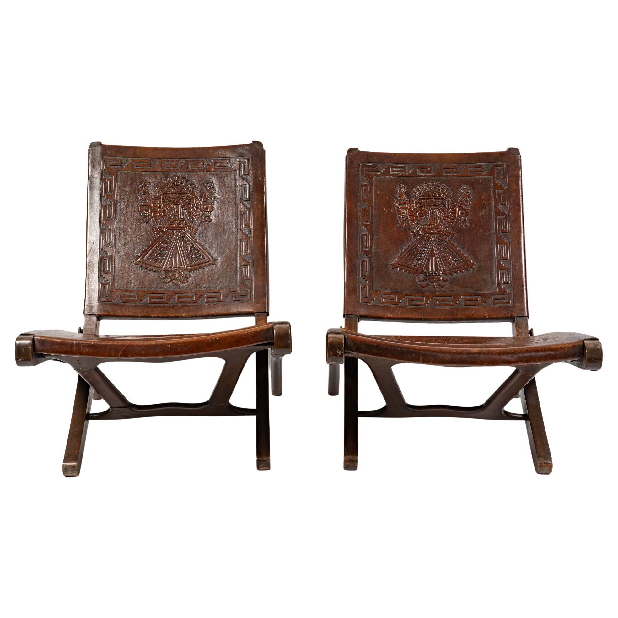 Pair of Folding Chairs by Angel Pazmino, 1960